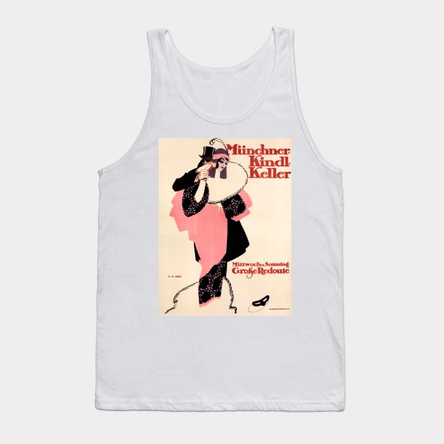 MUNCHNER KINDL KELLER Fashion Department Store Munich 1913 by Hans Rudi Erdt Tank Top by vintageposters